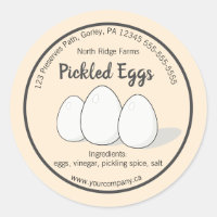 Editable Pickled Eggs Label