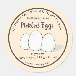 Editable Pickled Eggs Label