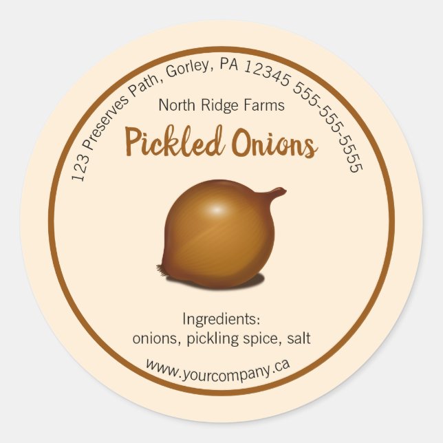 Editable Pickled Onions Label (Front)