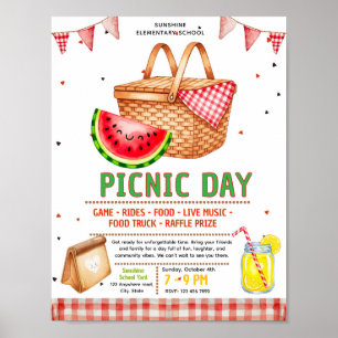 Editable picnic Fundraiser Flyer Poster