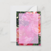 Editable Pink and White Striped Roses Flat