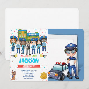 Editable Police Photo Invitation