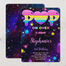 Editable Pop it Anniversaire Invitation