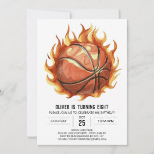Editable Printable Enchanted Basketball Birthday Invitation