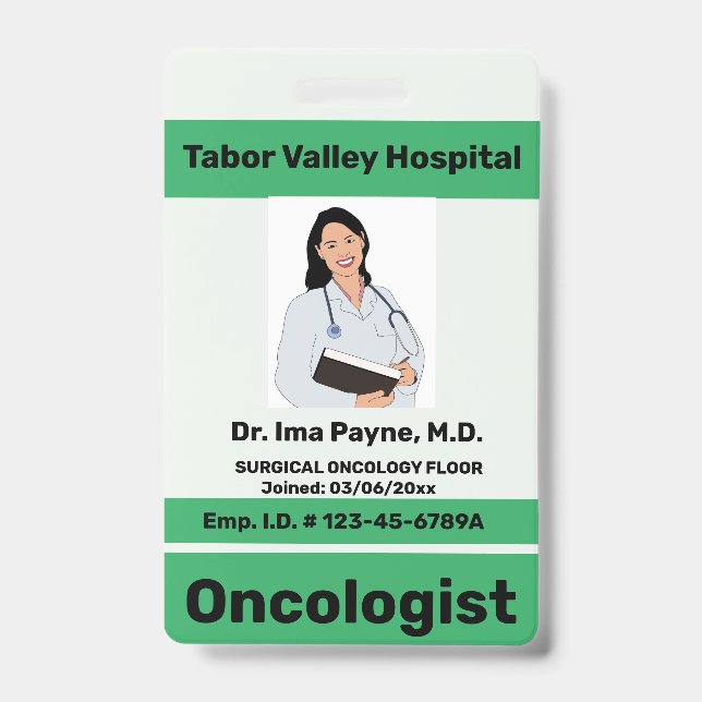 Editable Professional Employee ID Badge (Front)