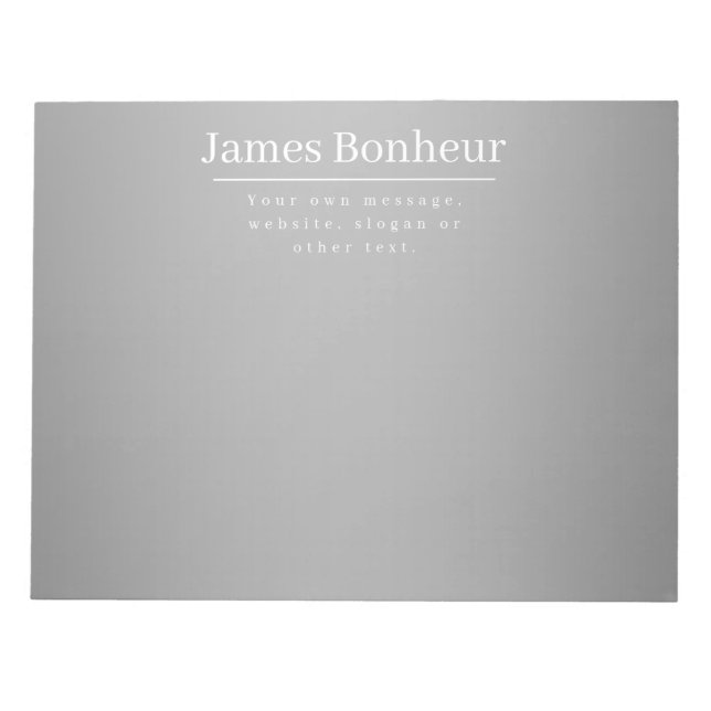 Editable Promotional Template for Business etc. Notepad (Front)