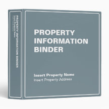 Editable Property Information Binder (1.5")