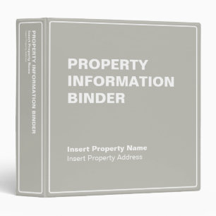 Editable Property Information Binder (1.5")