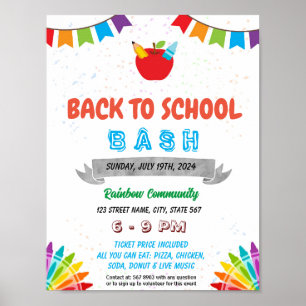 Editable PTO PTA back to school flyer Poster