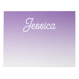 (Editable) Purple Colour Ombre & Your Text Notepad