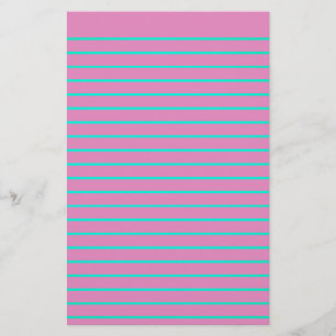 Editable Purple Decorative Lined Stationery Paper