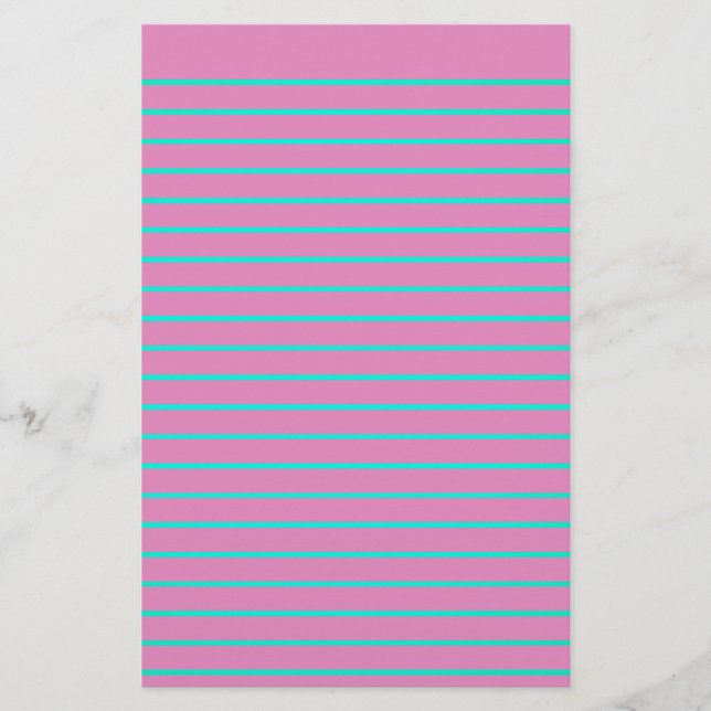Editable Purple Decorative Lined Stationery Paper (Front)
