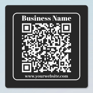 Editable QR code Black & White Retro Modern Style