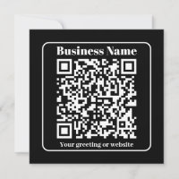 Editable QR code Black & White Retro Modern Style