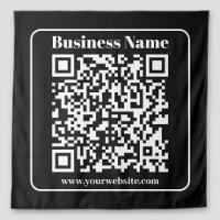 Editable QR code Black & White Retro Modern Style