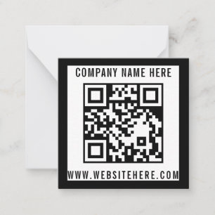 Editable QR Code Business Note Card