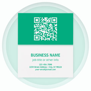 Editable QR Code Generate Your Own Teal Green