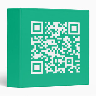 Editable QR Code Generate Your Own Teal Green Binder