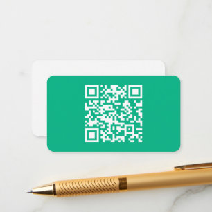 Editable QR Code Generate Your Own    Teal Green  Enclosure Card
