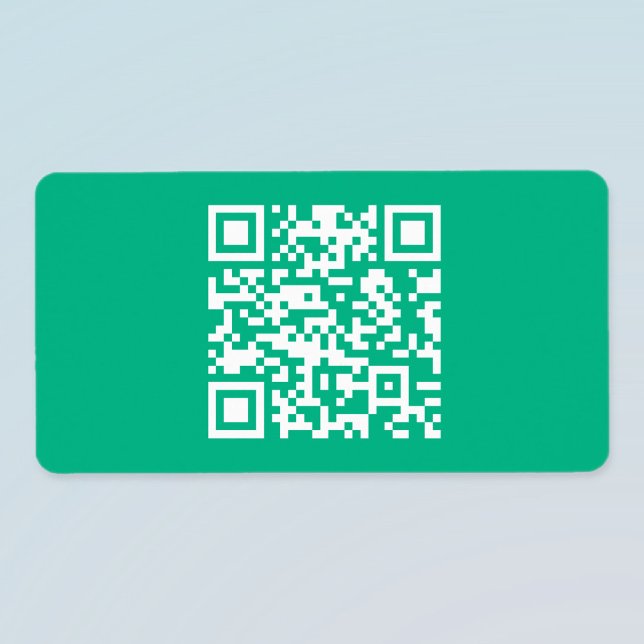 Editable QR Code Generate Your Own |  Teal Green  Label (Creator Uploaded)