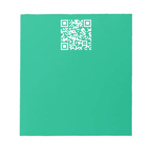 Editable QR Code Generate Your Own    Teal Green  Notepad