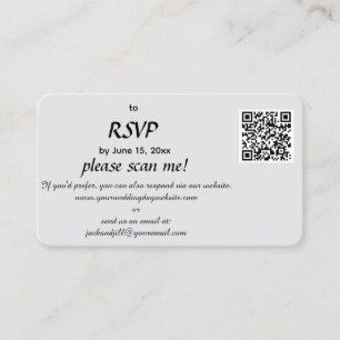Editable QR Code RSVP Response Card