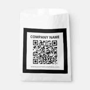 Editable QR code & Simple Customizable Design Favour Bag