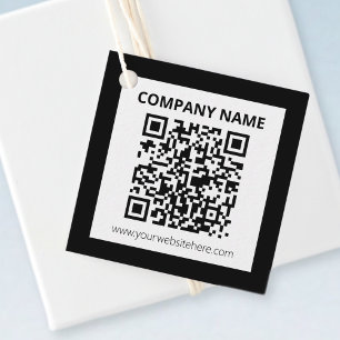 Editable QR code & Simple Customizable Design  Favour Tags