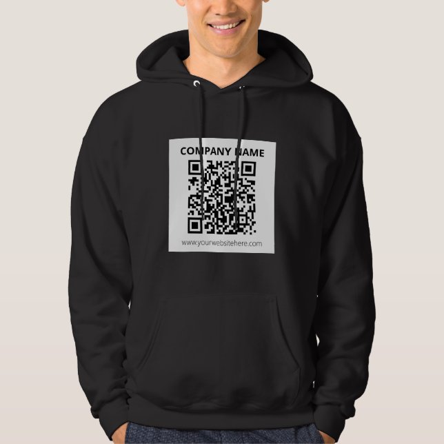 Editable QR code & Simple Customizable Design  Hoodie (Front)