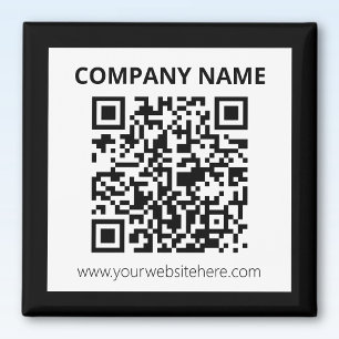 Editable QR code & Simple Customizable Design  Magnet