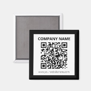 Editable QR code & Simple Customizable Design  Magnet