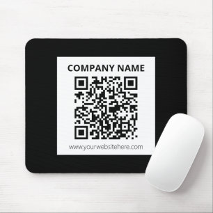 Editable QR code & Simple Customizable Design  Mouse Pad