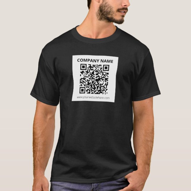 Editable QR code & Simple Customizable Design  T-Shirt (Front)