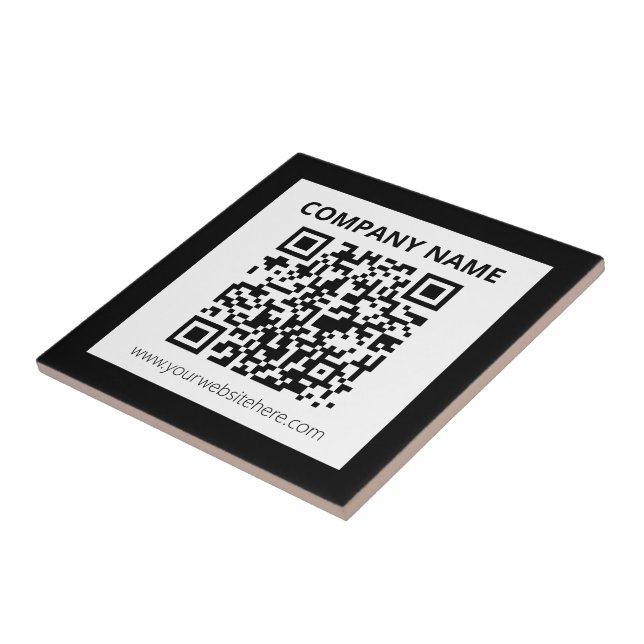 Editable QR code & Simple Customizable Design  Tile (Side)