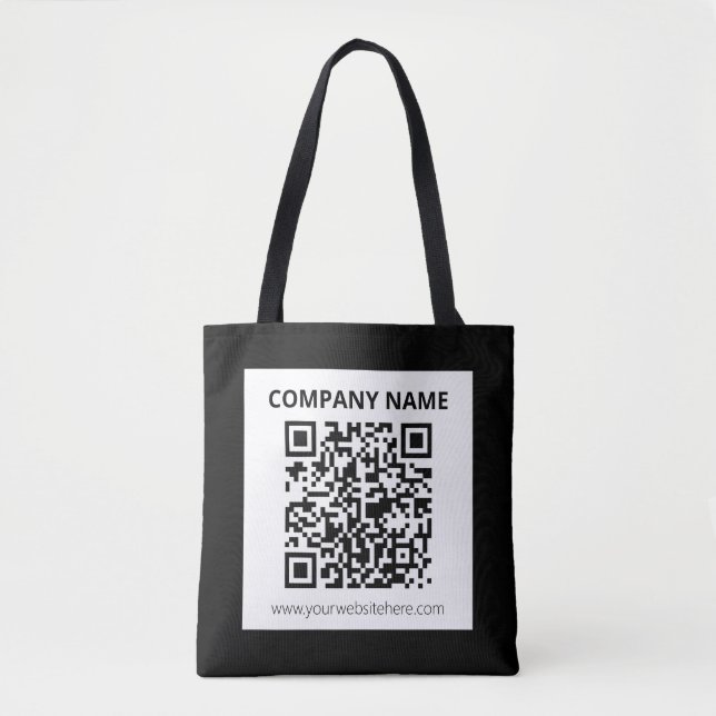 Editable QR code & Simple Customizable Design  Tote Bag (Front)