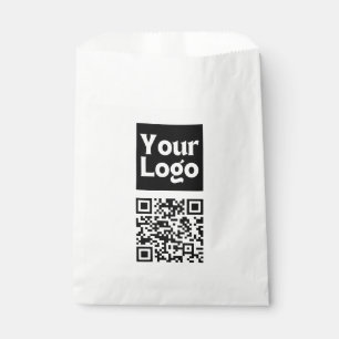 Editable QR code & Your Business Logo or Image Favour Bag