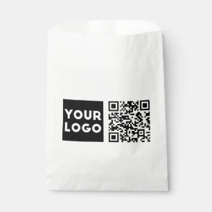 Editable QR code & Your Business Logo or Image Favour Bag