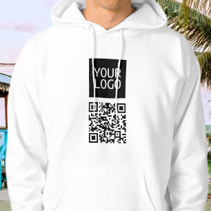Editable QR code & Your Business Logo or Image Hoodie