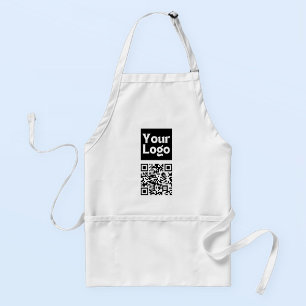 Editable QR code & Your Business Logo or Image Standard Apron