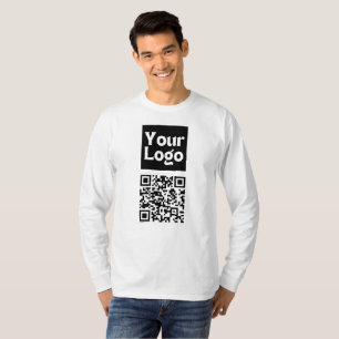 Editable QR code & Your Business Logo or Image T-Shirt