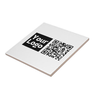 Editable QR code & Your Business Logo or Image Tile