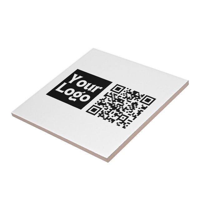 Editable QR code & Your Business Logo or Image Tile (Side)