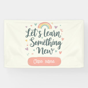 Editable Rainbow Classroom – Let’s Learn Banner