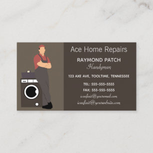 Editable Repairman Business Card