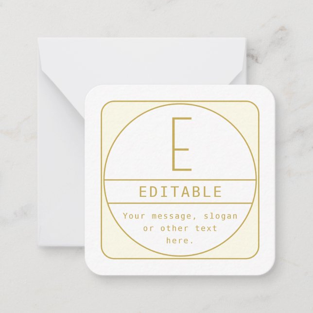 Editable Retro-modern Design Template Gold & White (Front)