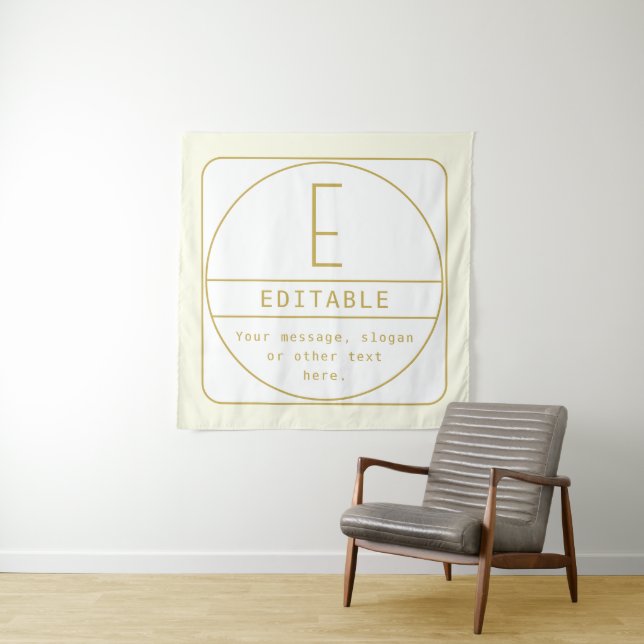 Editable Retro-modern Design Template Gold & White Tapestry (In Situ)