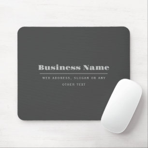 Editable Retro-Modern Text Template   Dark Grey  Mouse Pad