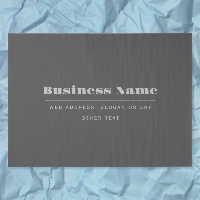 Editable Retro-Modern Text Template | Dark Grey  Tissue Paper (Creator Uploaded)