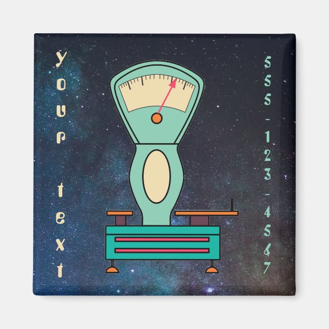 Editable Retro Scale Company Magnet (Front)