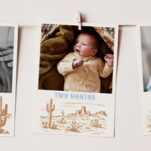 Editable Rodeo Monthly Photo Banner Card